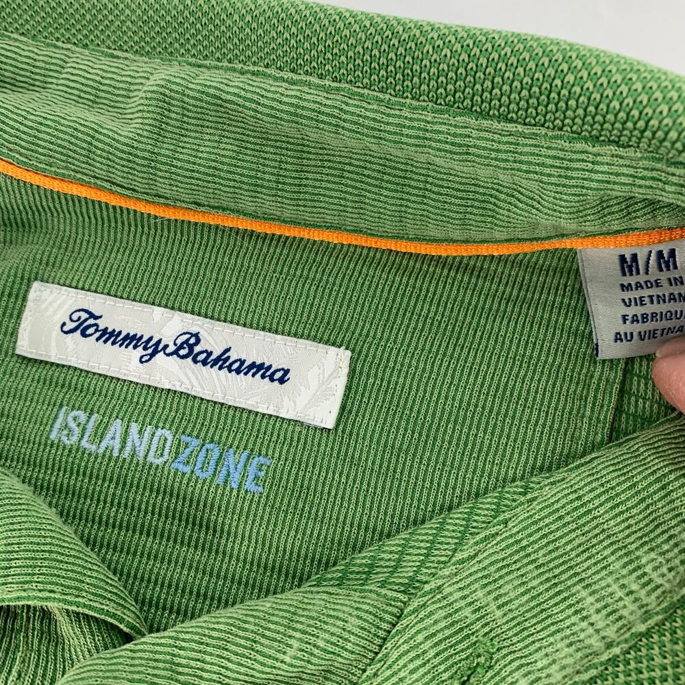 Tommy Bahama Mens Green IslandZone Polo Shirt Size M - Picture 6 of 15